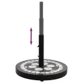 Base de parasol noir et blanc rond 12 kg