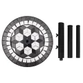 Base de parasol noir et blanc rond 12 kg