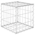 Lit surélevé cube à gabion Fil d'acier 30x30x30 cm