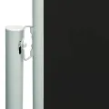 Auvent latéral rétractable de patio 200x600 cm Noir