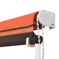 Auvent rétractable 250x150 cm Orange et marron