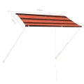 Auvent rétractable 250x150 cm Orange et marron