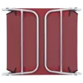 Chaises longues pliables lot de 2 Acier et tissu Rouge