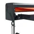 Auvent rétractable orange et marron 4,5x3 m tissu et aluminium