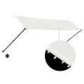 Auvent rétractable avec LED 350x150 cm Crème