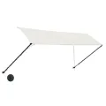 Auvent rétractable avec LED 350x150 cm Crème
