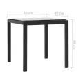 Chaise longue 2 pcs et table Résine tressée et textilène Noir