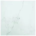 Dessus de table blanc 70x70 cm 6 mm verre trempé design marbre