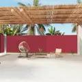 Auvent latéral rétractable Rouge 200x1200 cm