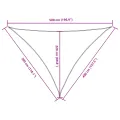 Voile de parasol tissu oxford triangulaire 3x4x5 m noir