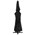 Parasol de jardin avec mât en aluminium 500 cm noir