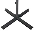 Parasol de jardin avec mât en aluminium 500 cm noir