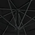 Parasol de jardin avec mât en aluminium 500 cm noir