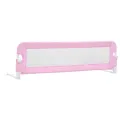 Barrière de sécurité de lit d'enfant Rose 120x42 cm Polyester