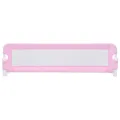 Barrière de sécurité de lit d'enfant Rose 120x42 cm Polyester
