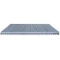Auvent pliable manuel 600 cm Bleu/blanc