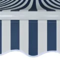 Auvent pliable manuel 600 cm Bleu/blanc