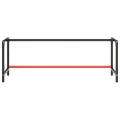 Cadre de banc de travail Noir et rouge mat 220x57x79 cm Métal