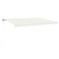 Auvent automatique avec capteur de vent et LED 500x300 cm Crème
