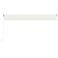 Auvent automatique avec capteur de vent et LED 500x300 cm Crème