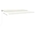 Auvent automatique avec capteur de vent et LED 500x300 cm Crème