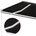 Auvent automatique capteur de vent et LED 5x3 m Anthracite