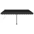 Auvent automatique et capteur de vent/LED 450x300 cm Anthracite