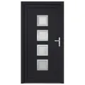 Porte d'entrée anthracite 98x190 cm PVC