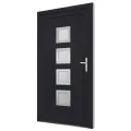 Porte d'entrée anthracite 98x190 cm PVC