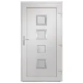 Porte d'entrée anthracite 98x190 cm PVC