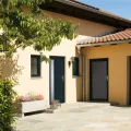 Porte d'entrée anthracite 98x200 cm PVC