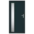 Porte d'entrée anthracite 98x200 cm PVC