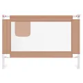 Barrière de sécurité de lit d'enfant Taupe 100x25 cm Tissu