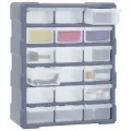 Organisateur multi-tiroirs avec 18 tiroirs centraux 38x16x47 cm