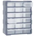 Organisateur multi-tiroirs avec 18 tiroirs centraux 38x16x47 cm