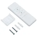 Auvent rétractable automatique et poteaux 3x2,5m Jaune et blanc