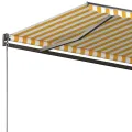 Auvent automatique sur pied 300x250 cm Jaune/Blanc
