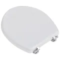 Siège de toilette avec Couvercle MDF Design simple Blanc