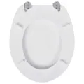 Siège de toilette avec Couvercle MDF Design simple Blanc