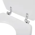 Siège de toilette avec Couvercle MDF Design simple Blanc