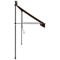 Auvent manuel rétractable avec LED 300 cm Orange et marron