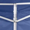 Tente de réception pliable avec 4 parois 2x2 m Acier Bleu