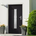 Porte d'entrée anthracite 108x200 cm PVC