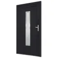 Porte d'entrée anthracite 108x200 cm PVC