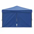 Tente de réception pliable avec parois Bleu 3x3 m