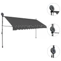 Auvent manuel rétractable avec LED 400 cm Anthracite