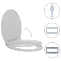 Siège de toilette à fermeture en douceur Gris clair Ovale