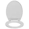 Siège de toilette à fermeture en douceur Gris clair Ovale