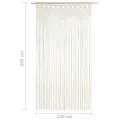 Rideau en macramé 140x240 cm Coton