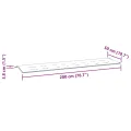 Coussin de banc de jardin gris 200x50x3 cm tissu oxford